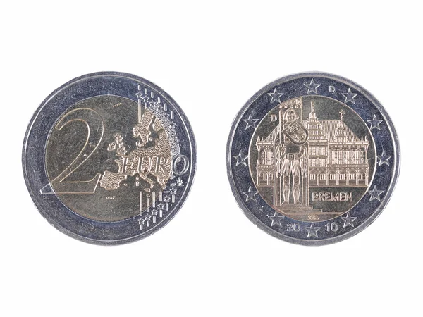 German Euro Coin Townhall Bremen Depicted — Stock Photo, Image