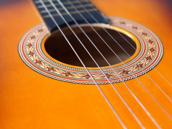 Detail Folk Acoustic Guitar — Stock Photo, Image