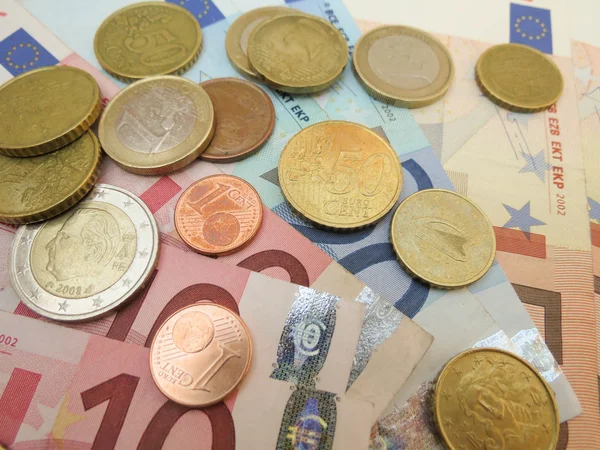 Euro Eur Bankovky Mince Peníze Užitečné Jako Pozadí Nebo Peníze — Stock fotografie