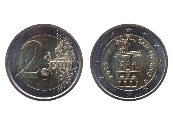 Two euro (EUR) coin from San Marino — Stock Photo, Image