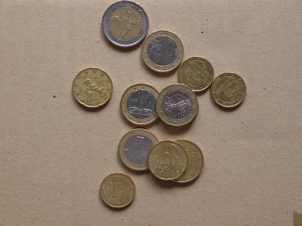 Euromince Měně Evropské Unie — Stock fotografie