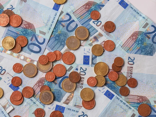 Billets Pièces Euros Eur Monnaie Union Européenne — Photo