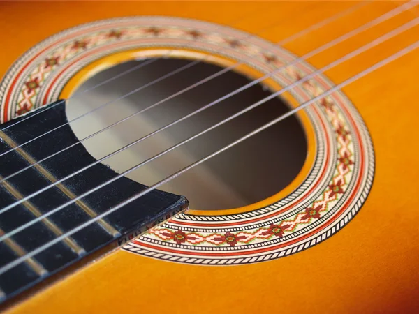 Detail Folk Acoustic Guitar — Stock Photo, Image