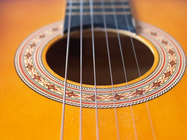 Detail Folk Acoustic Guitar — Stock Photo, Image