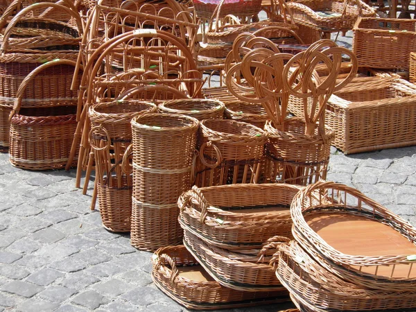 Wicker baskets — Stock Photo, Image