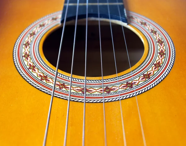 Detail Folk Acoustic Guitar — Stock Photo, Image