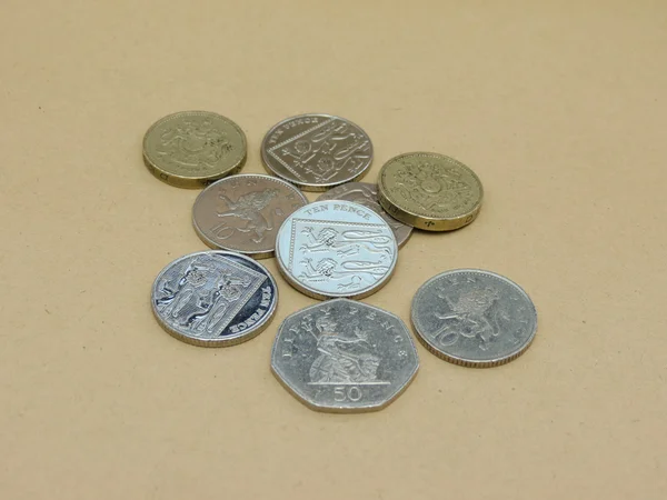 Britská Libra Mince Měny Spojeného Království — Stock fotografie
