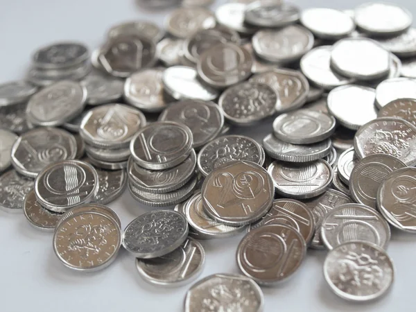 Moneda Checa Czk Monedas — Foto de Stock