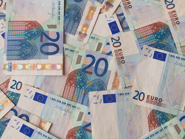 Billetes Euros Eur Moneda Unión Europea —  Fotos de Stock