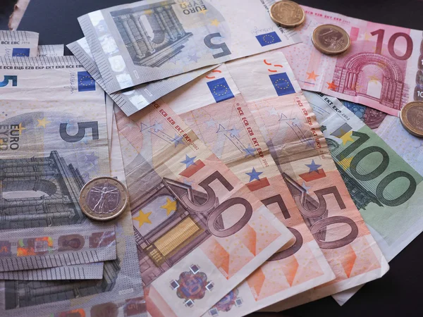 Euro Banknoty Monety Euro Legalnym Środkiem Płatniczym — Zdjęcie stockowe