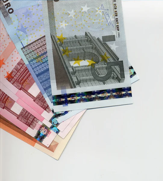 Euro Bankjegyek Különböző Európa Eur — Stock Fotó