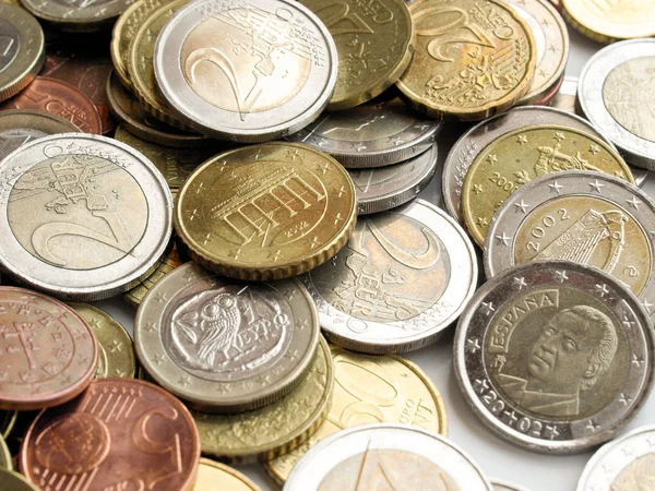 Contexte Des Pièces Euros Monnaie Monnaie Européenne Images De Stock Libres De Droits