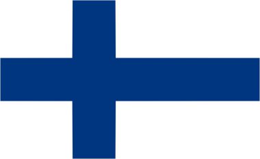 Finlandiya bayrağı ve dil simgesi - izole illüstrasyon