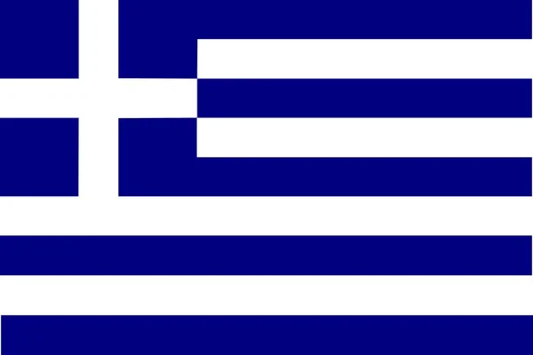 Флаг Греции Изолированная Иллюстрация — стоковое фото
