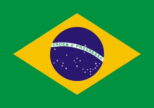 Ikona Příznaku Brasil Izolované Ilustrace — Stock fotografie