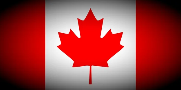 Canada Flag Icon Isolated Illustration Vignetted — Stock Photo, Image