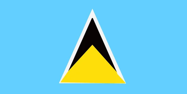 Pictogram Van Vlag Van Saint Lucia Geïsoleerde Illustratie — Stockfoto