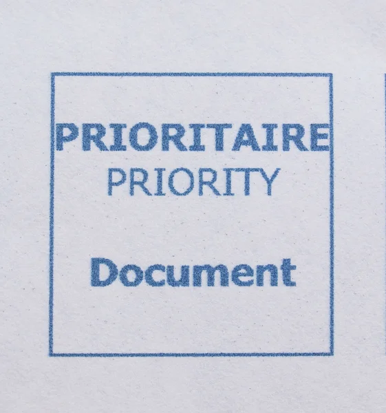 Prioritaire Priority Document - Priority mail postage meter from France