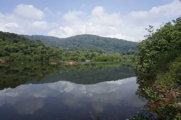 Perak, Malezya 'daki Taiping Gölü Bahçesi manzarası.