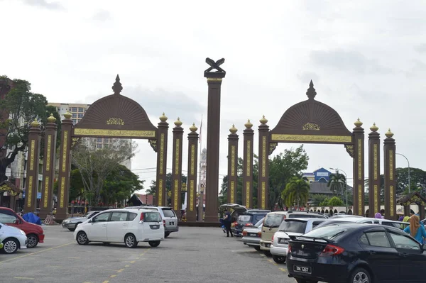 Pemandangan Jalanan Dari Fasad Bangunan Kota — Stok Foto