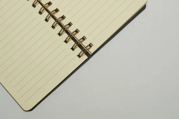 Nahaufnahme Des Tagebuchs Auf Weißem Hintergrund — Stockfoto