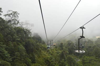 Genting Highlands, Malezya - 14 Şubat 2016: Genting Highlands, Malezya 'da Cable car Genting Skyway