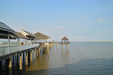 Pontian, Johor-April 19, 2016; Tanjung Piai Resort manzaralı Pontian, Malezya