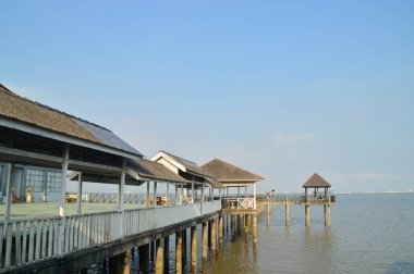 Pontian, Johor-April 19, 2016; Tanjung Piai Resort manzaralı Pontian, Malezya