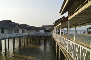 Pontian, Johor-April 19, 2016; Tanjung Piai Resort manzaralı Pontian, Malezya
