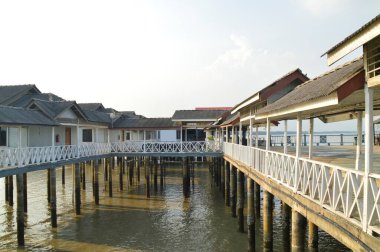 Pontian, Johor-April 19, 2016; Tanjung Piai Resort manzaralı Pontian, Malezya