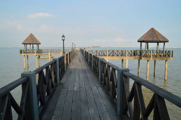 Pontian Johor April 2016 Ein Steg Des Tanjung Piai Resorts — Stockfoto