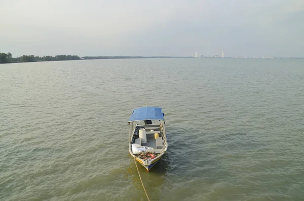 Pontian Johor Avril 2016 Bateau Perçant Jetée Tanjung Piai Située — Photo