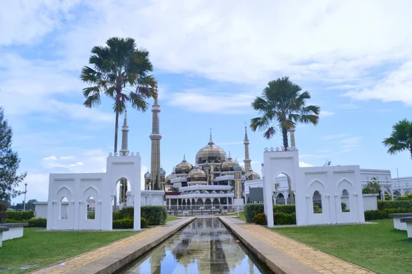 Kuala Terengganu Malezja Wrzesień 2019 Kryształowy Meczet Lub Masjid Kristal — Zdjęcie stockowe