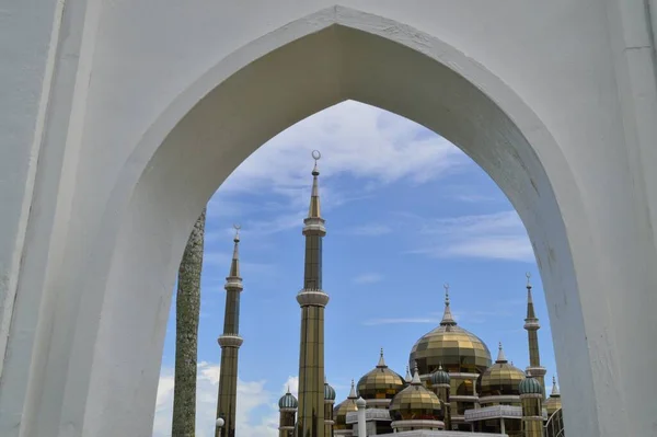 Kuala Terengganu Malásia Setembro 2019 Mesquita Cristal Masjid Kristal Uma — Fotografia de Stock