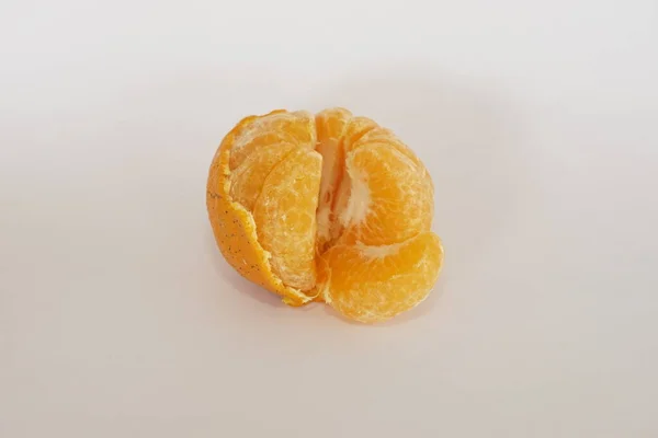 Rodajas Lima Mandarina Sobre Fondo Blanco — Foto de Stock