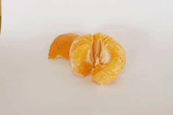 Mandarin Lime Slices White Background — Stock Photo, Image