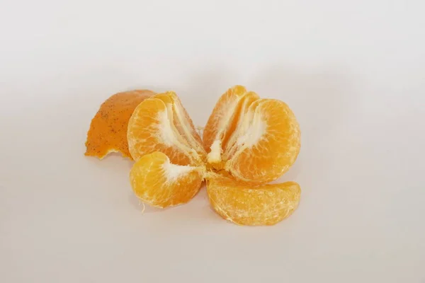 Rodajas Lima Mandarina Sobre Fondo Blanco — Foto de Stock