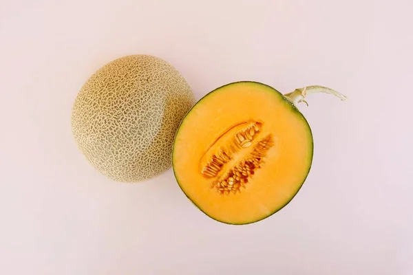 Melón Melón Sobre Fondo Blanco —  Fotos de Stock