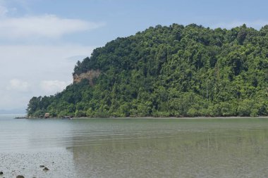 Deniz kıyısında bir tepe