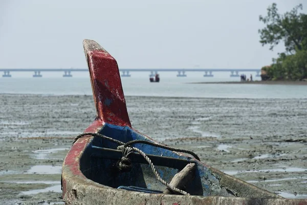 Bateau Pêcheur Plage Sur Colline — Photo