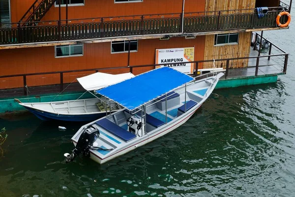 Perak Malaysia Dezember 2019 Ansicht Von Schnellboot Mit Bootshaus Pulau — Stockfoto