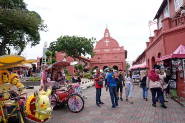 Melaka, Malezya - 16 Kasım 2019; Malacca, Malezya 'nın Malezya kentinde 18. yüzyıl Anglikan kilisesi.