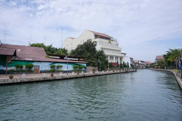 Melaka Malaysia November 2019 Malerischer Blick Auf Den Fluss Melaka — Stockfoto