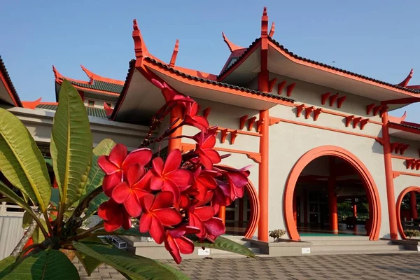 Мелака Малайзія Липня 2019 Передня Частина Мелаки Китайська Мечеть Розташована — стокове фото