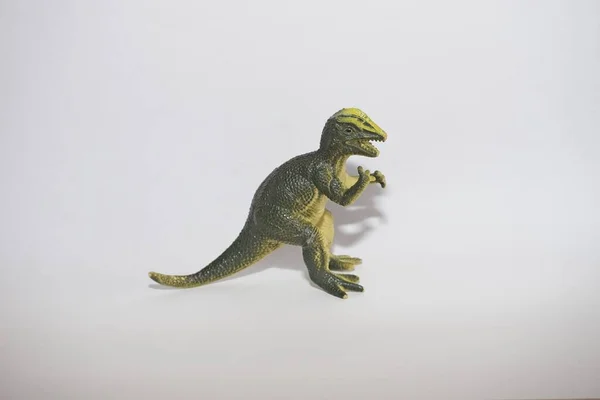 Giocattolo Dinosauro Sullo Sfondo Bianco — Foto Stock
