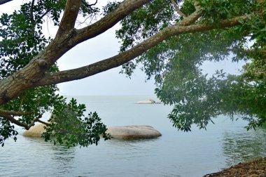  Tanjung Bidara sahilinin manzarası, Melaka, Malezya