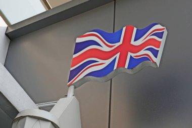 Shah Alam, Selangor, Malezya - 8 Eylül 2019; I-City alışveriş merkezinde Büyük Britanya bayrağı, Shah Alam