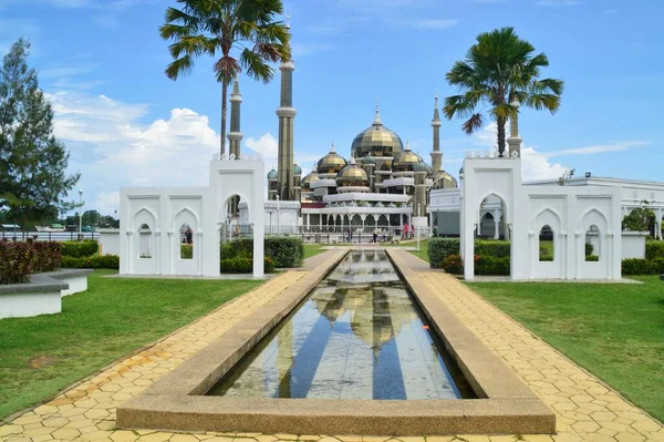 Kuala Terengganu Malajsie Září 2019 Křišťálová Mešita Nebo Masjid Kristal — Stock fotografie