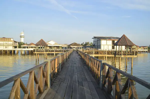 Pontian Johor Kwietnia 2016 Odrzutowiec Tanjung Piai Resort Położony Nad — Zdjęcie stockowe