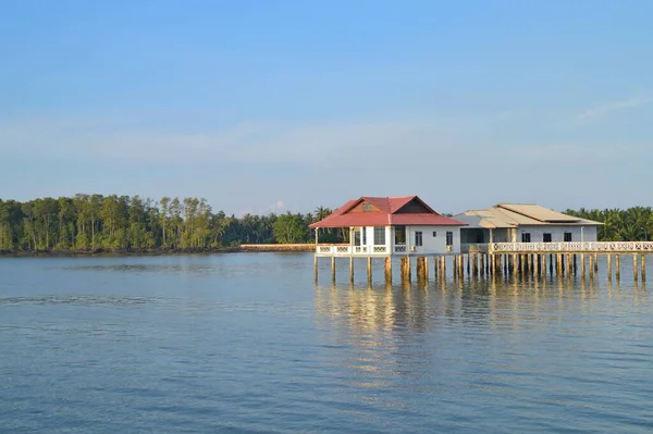Pontian Johor April 2016 Utsikt Över Tanjung Piai Resort Flytande — Stockfoto